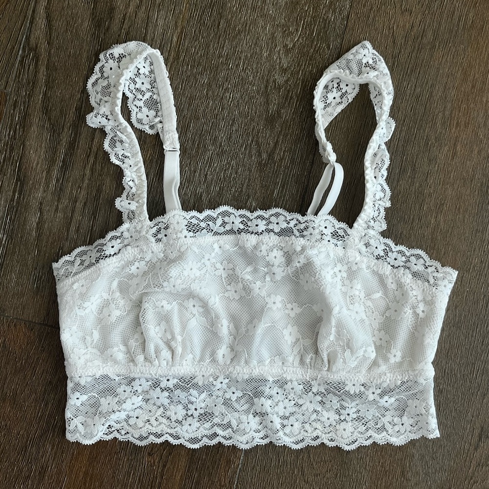 Lace Square neck longline bralette top